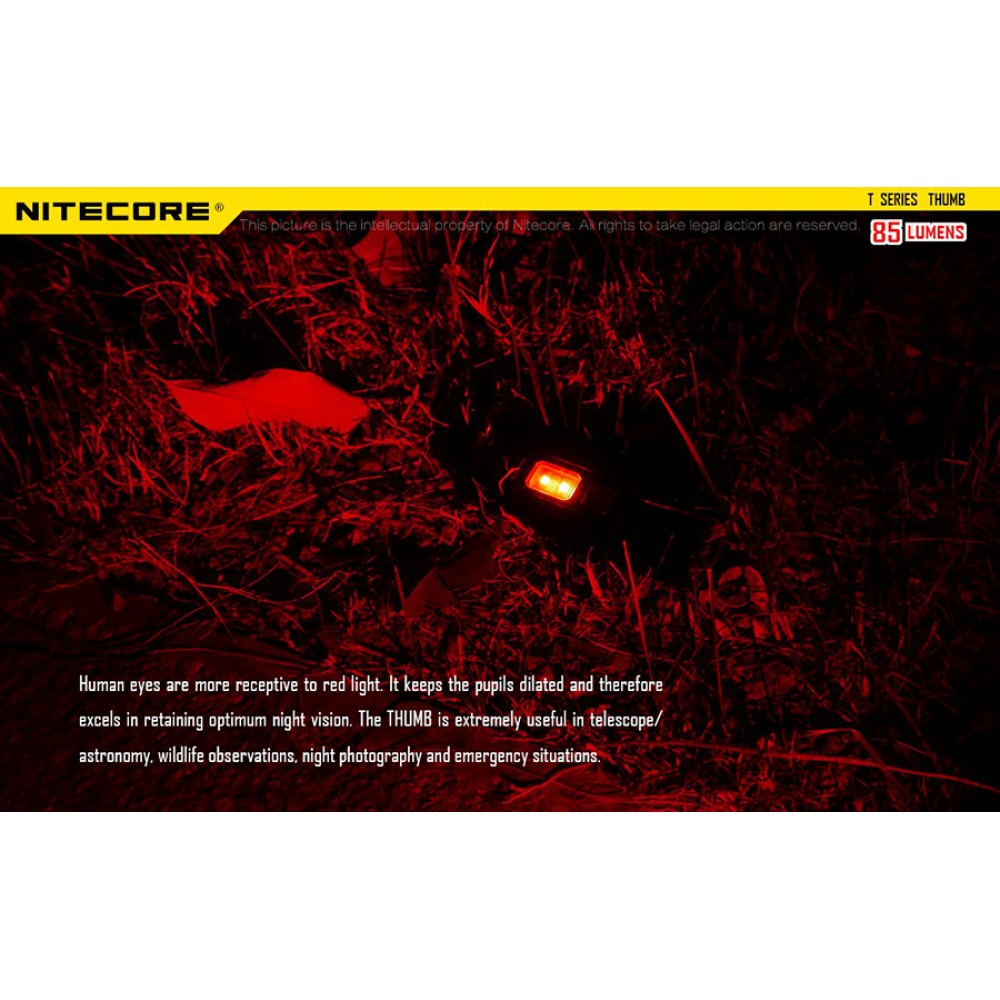 Φακός LED NITECORE THUMB ,rechargable, 85lumens