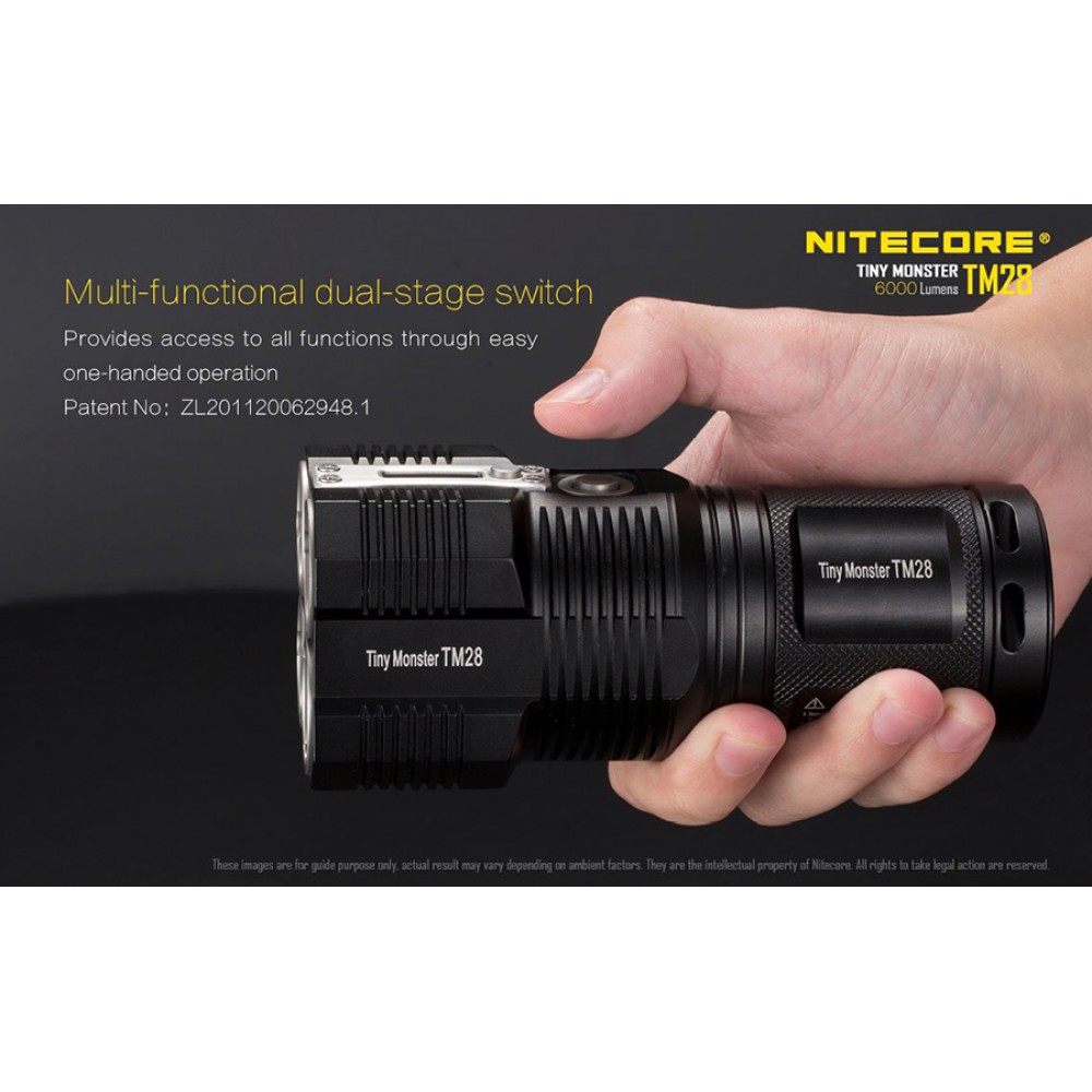 Επαγγελματικός Φακός LED NITECORE Tiny Monster TM28, 6000 Lumens + 4X18650 + protection board