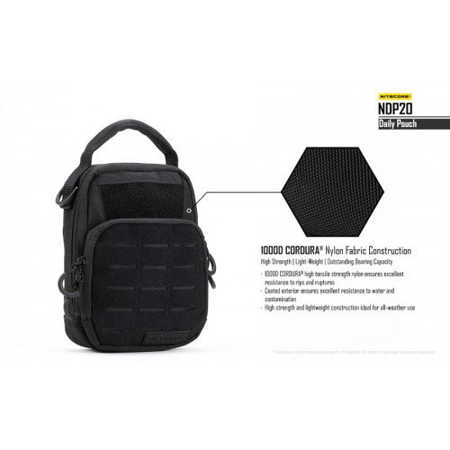 Τσαντάκι Από Nylon CORDURA Nitcore Tactical Pounch NDP20 Nitecore