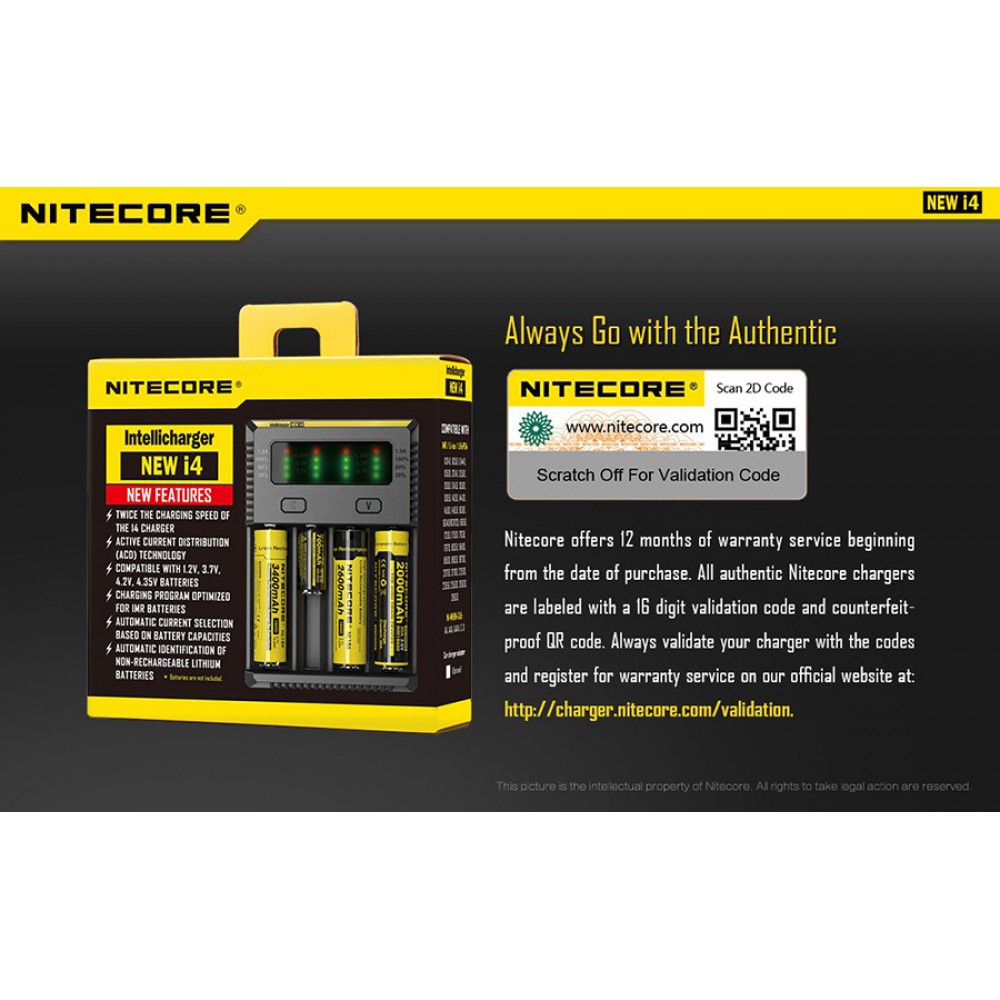 ΦΟΡΤΙΣΤΗΣ NITECORE NEWi4, Τεσσάρων Θέσεων