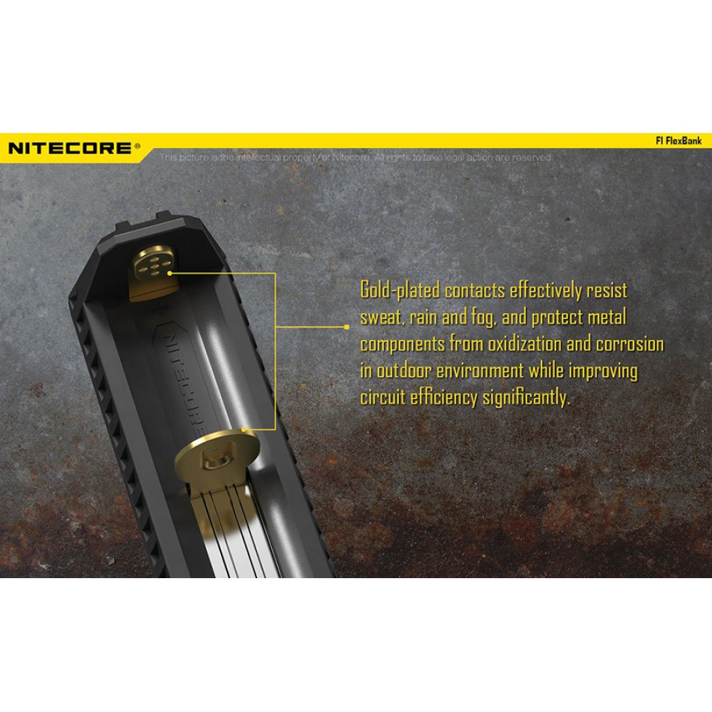 Φορτιστής NITECORE F1, μίας θέσης + flex bank