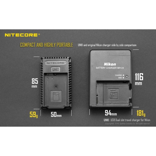 Φορτιστής NITECORE UNK1 για NIKON
