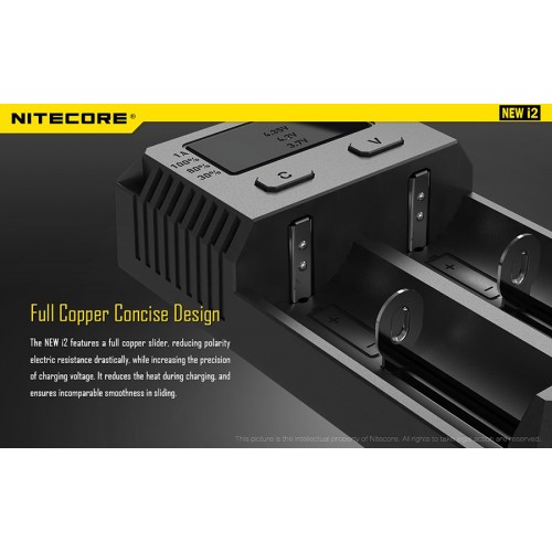 Φορτιστής NITECORE i2EU, Δύο Θέσεων New