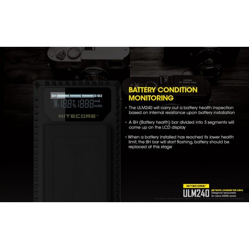 Φορτιστής NITECORE ULM240 για Leica